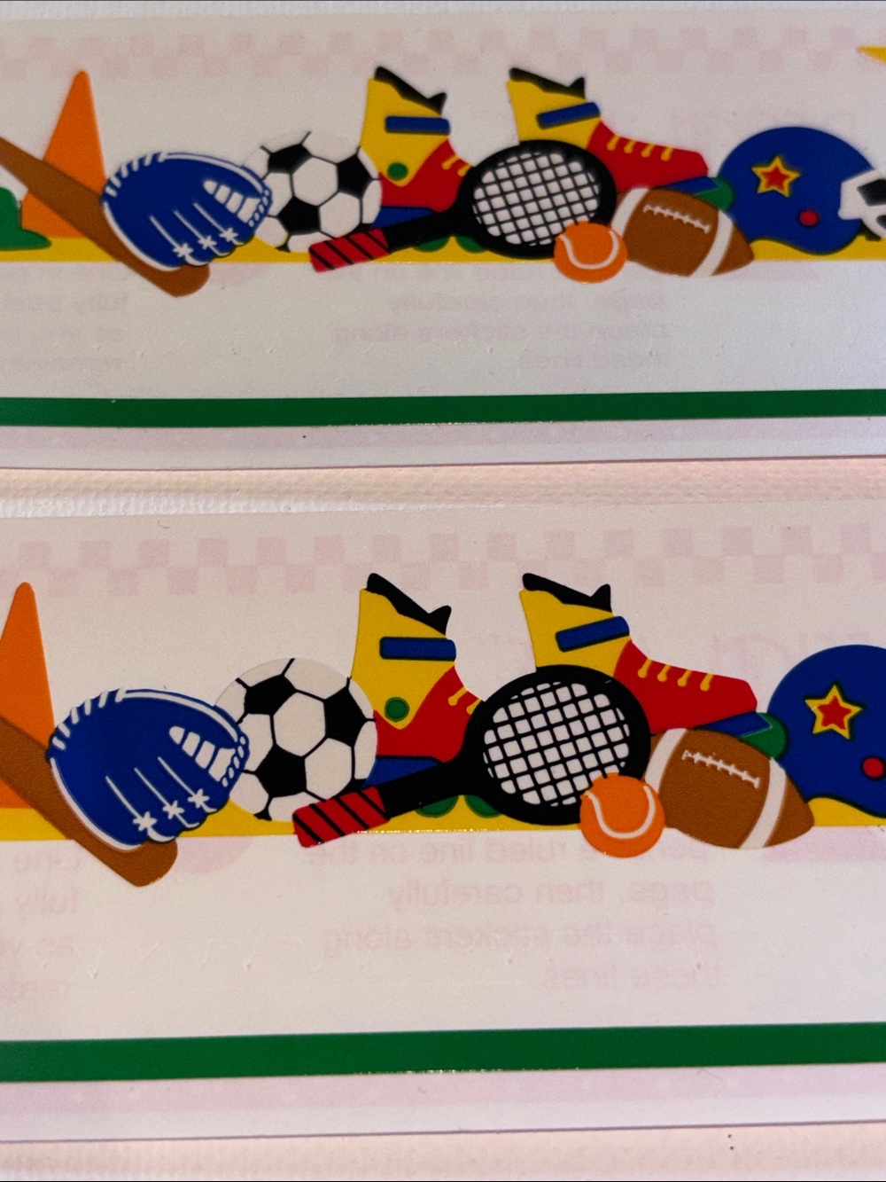 Vintage 1997 SPORTS GEAR BALLS MRS. Grossman's Design Lines Stickers